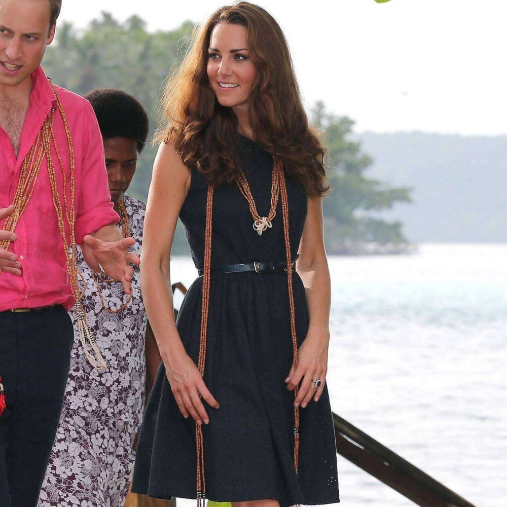 RARE Mulberry broderie anglaise navy dress ASO Kate Middleton
